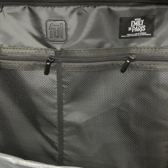 White Hard-Shell Emily in Paris Carry-On with Paris Sketch & Lavender Accents - Picture 10 of 16